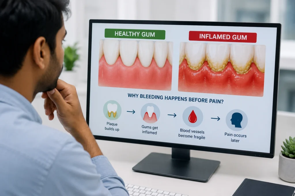 Your Toothbrush Didn’t Make Your Gums Bleed. It Revealed a Problem That Was Already There.